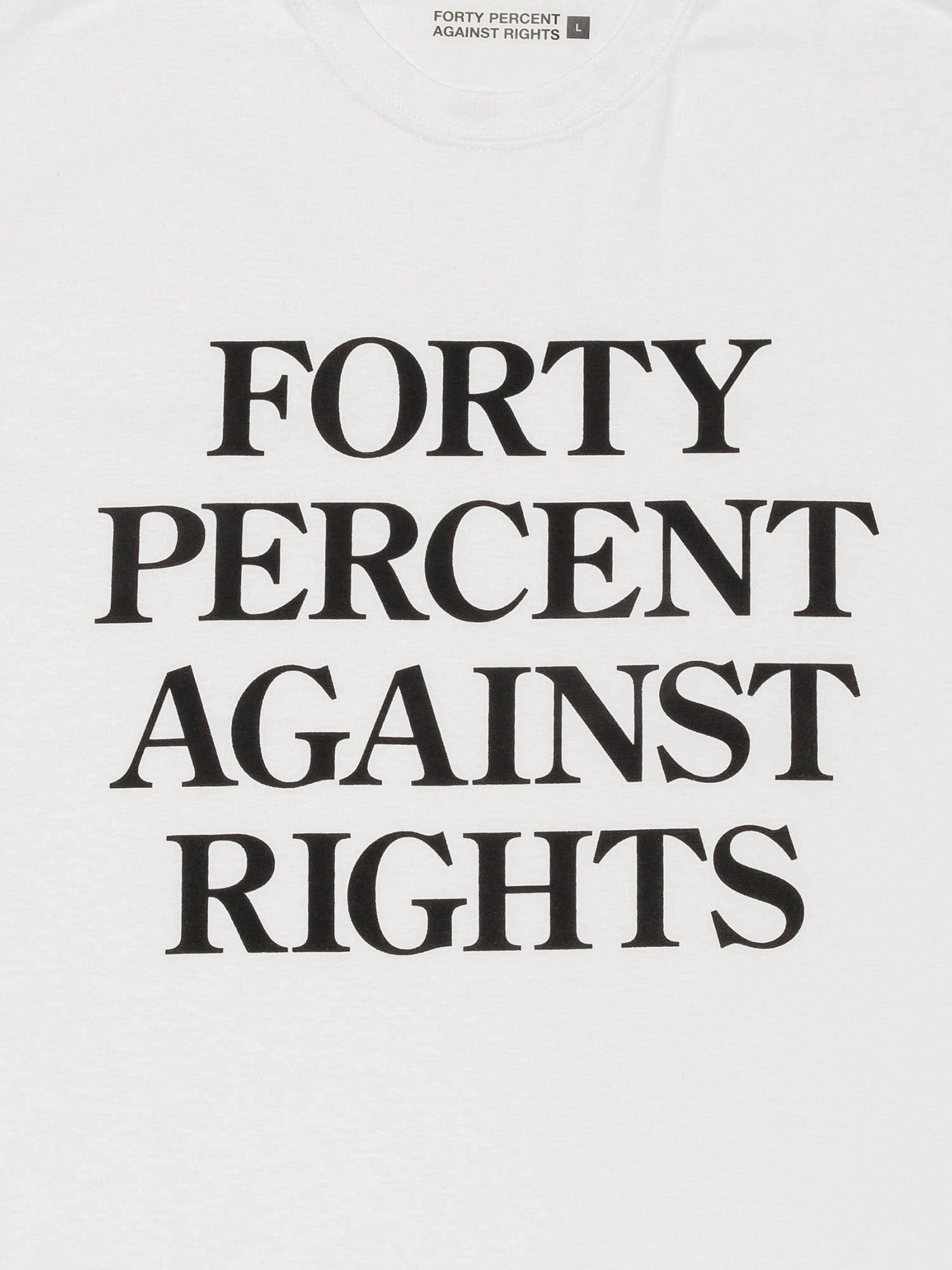 90s Forty Percent Against Rights Print Tee - blue room